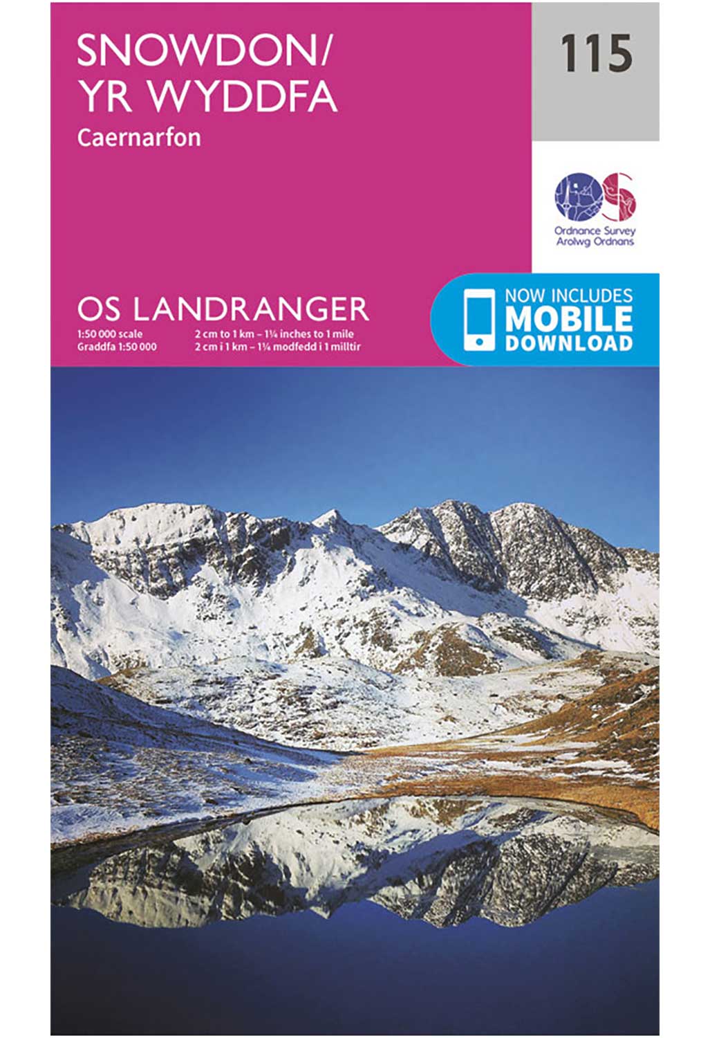 Ordnance Survey Snowdon & Caernarfon - Landranger 115 Map