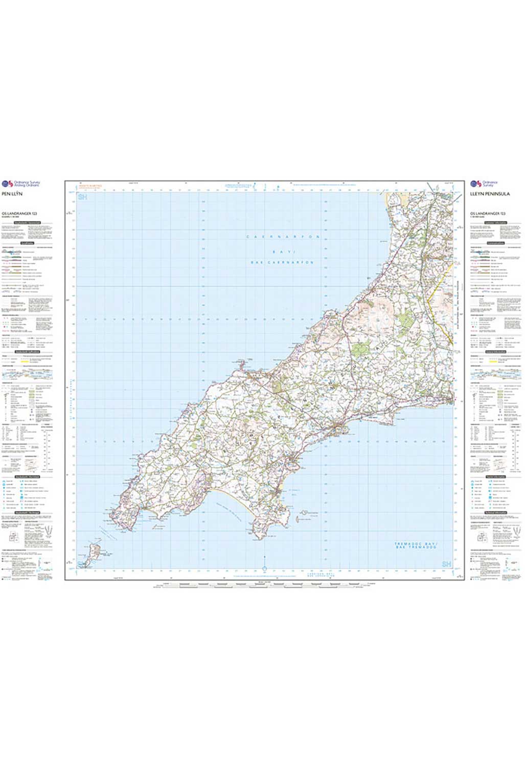 Ordnance Survey Lleyn Peninsula - Landranger 123 Map