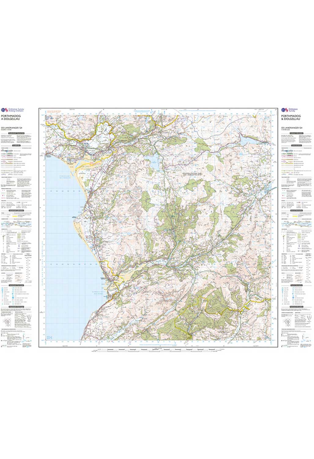 Ordnance Survey Porthmadog & Dolgellau - Landranger 124 Map