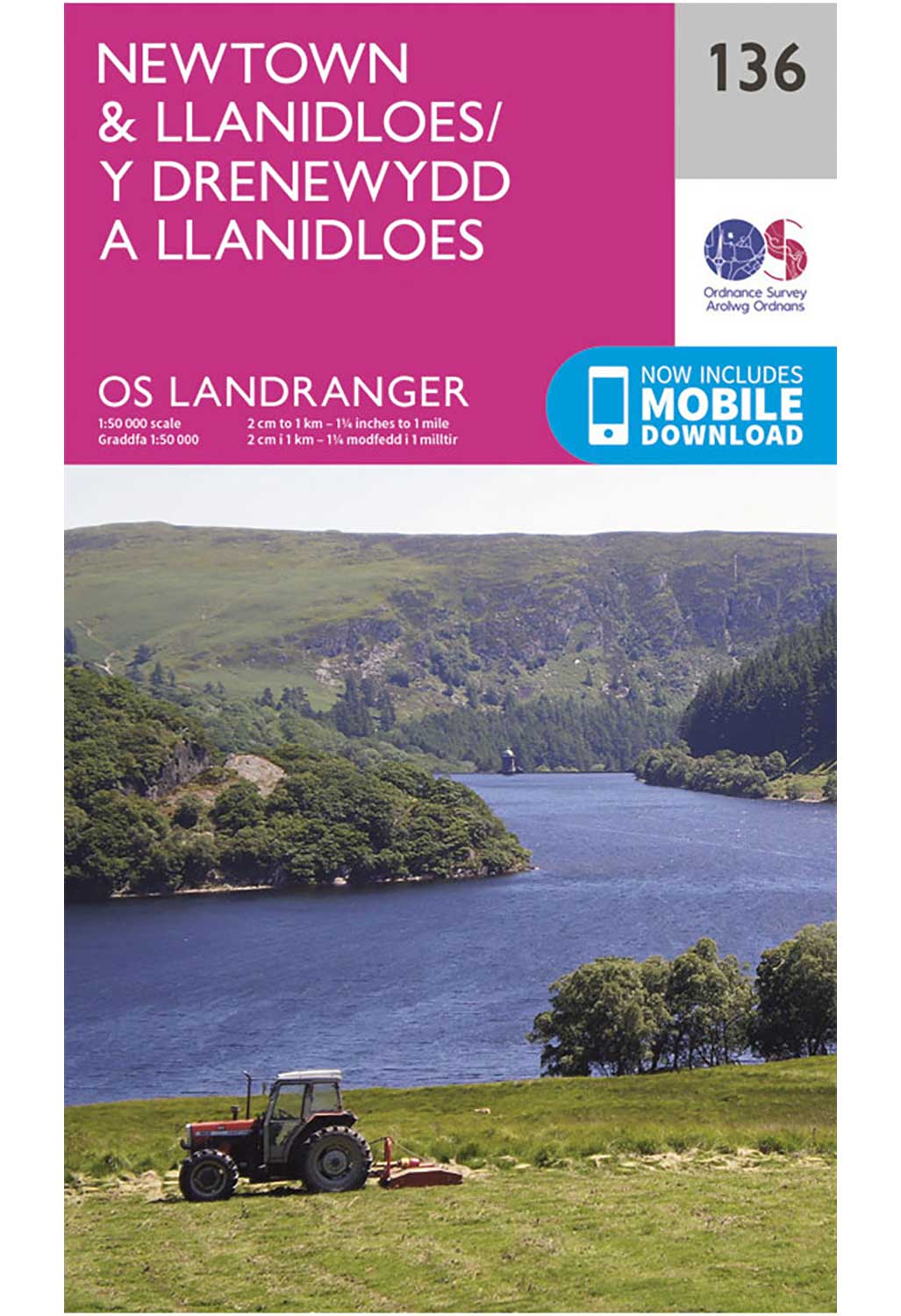 Ordnance Survey Newtown & Llanidloes - Landranger 136 Map