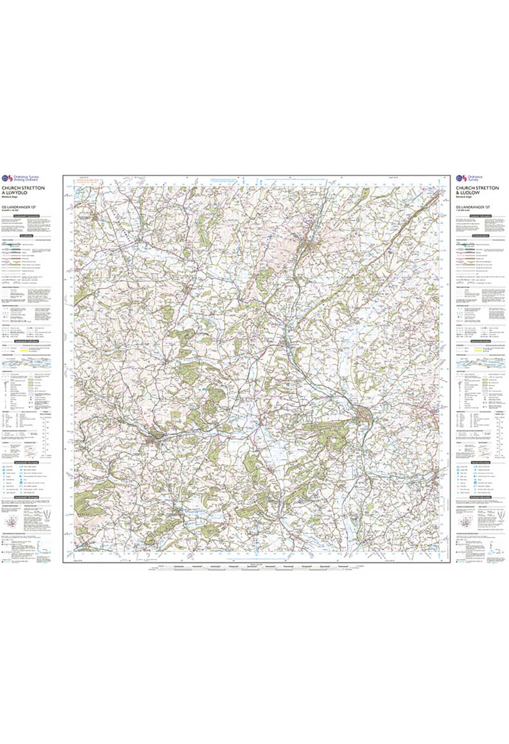 Stretton Map Ordnance Survey Ludlow, Church Stretton & Wenlock Edge - Landranger 137 ...