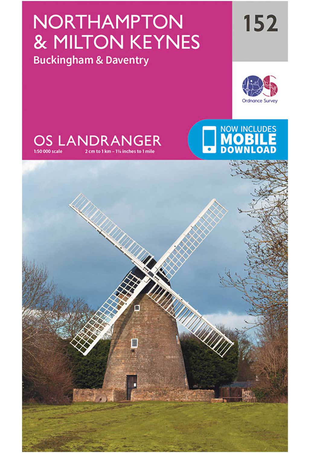 Ordnance Survey Northampton, Milton Keynes, Buckingham & Daventry - Landranger 152 Map