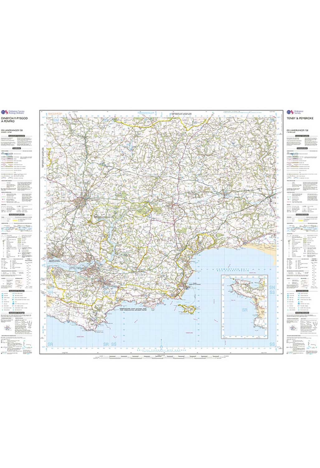 Ordnance Survey Tenby & Pembroke - Landranger 158 Map