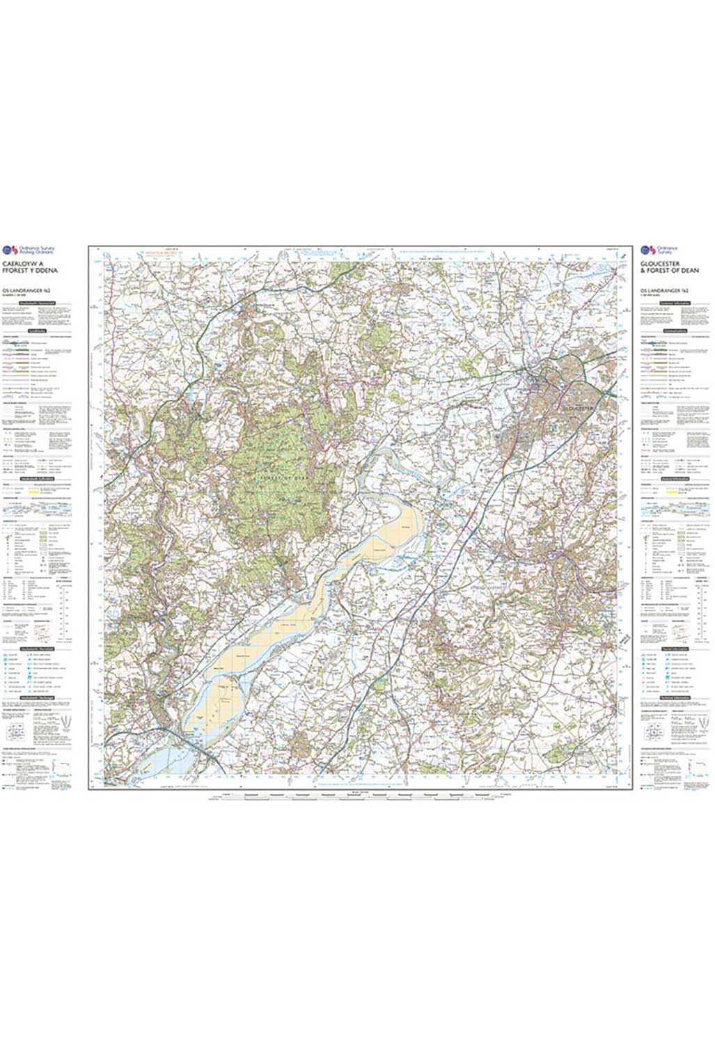 Ordnance Survey Gloucester & Forest of Dean - Landranger 162 Map