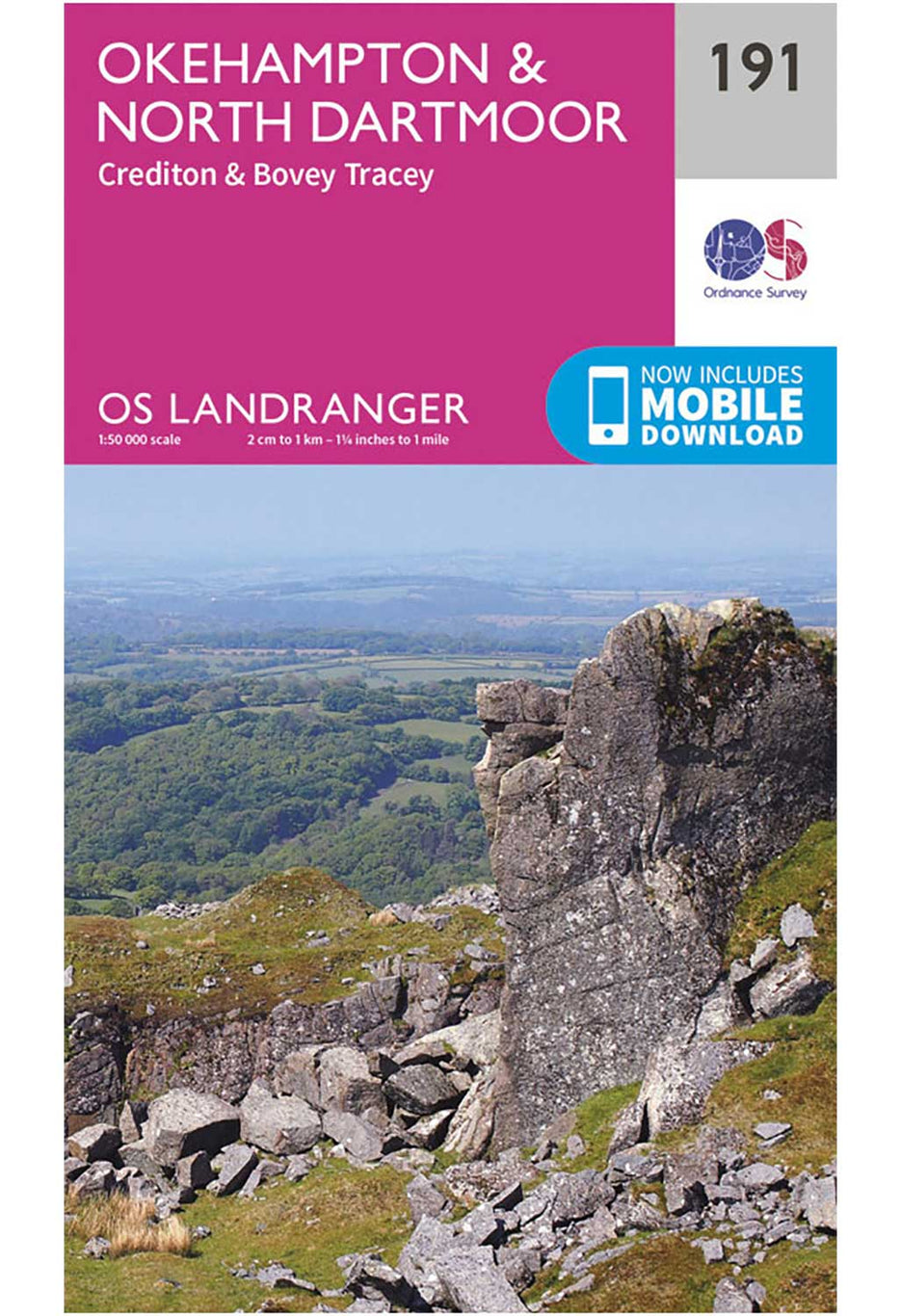Ordnance Survey Okehampton & North Dartmoor - Landranger 191 Map 0