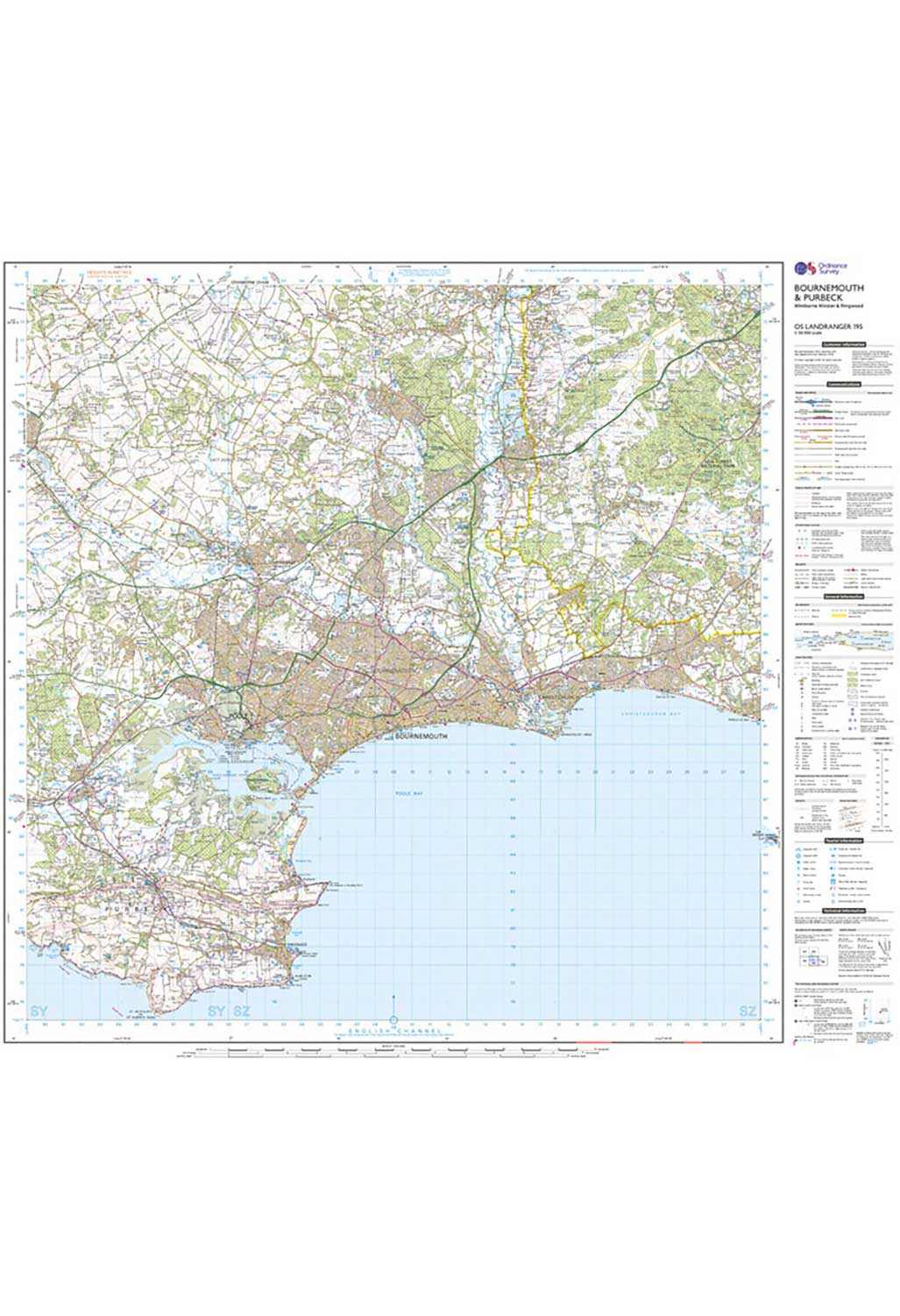 Ordnance Survey Bournemouth, Purbeck, Wimborne Minster & Ringwood ...
