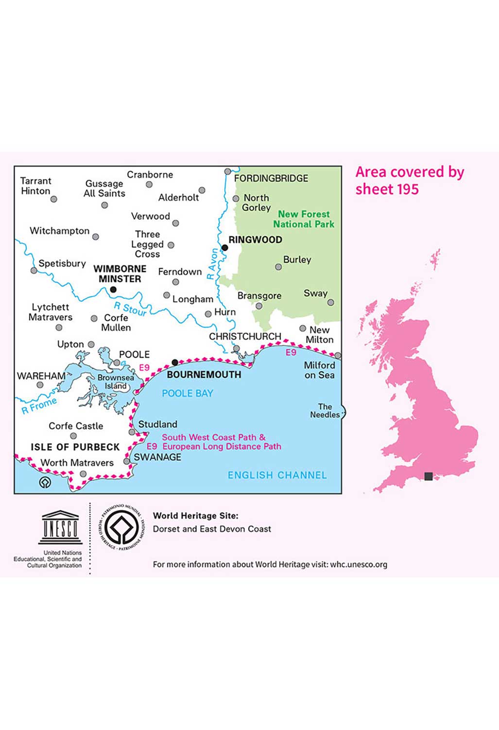 Ordnance Survey Bournemouth, Purbeck, Wimborne Minster & Ringwood ...