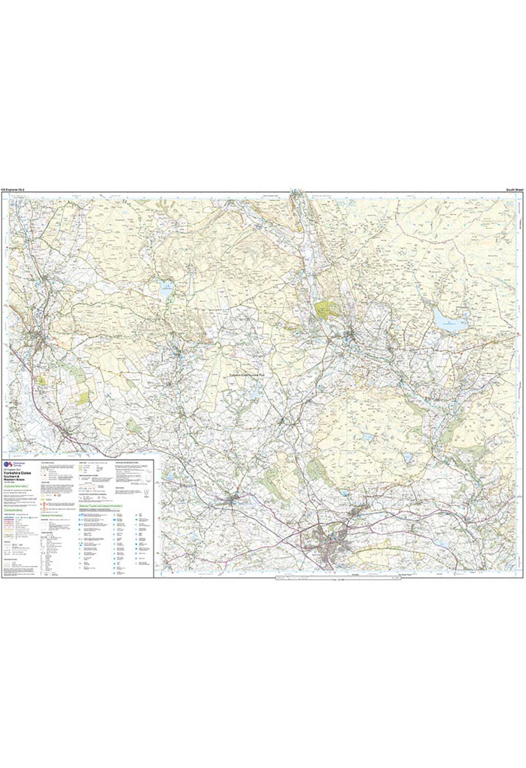 Ordnance Survey Yorkshire Dales - Southern & Western Areas - OS Explorer OL2 Map