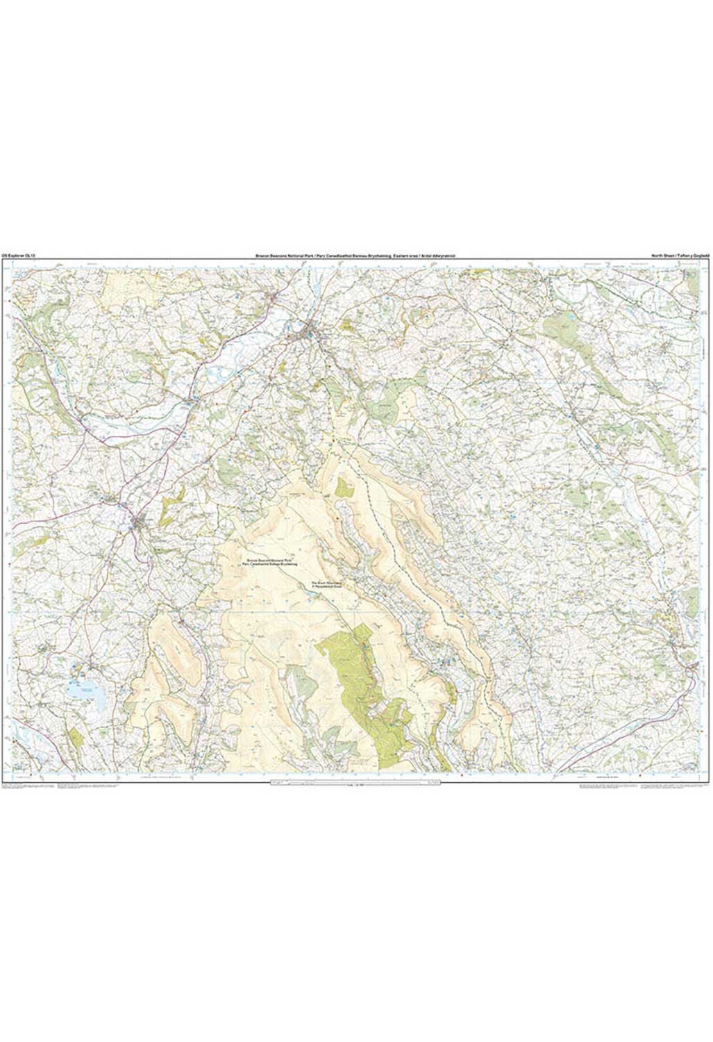 Ordnance Survey Brecon Beacons National Park - Eastern Area - OS Explorer OL13 Map