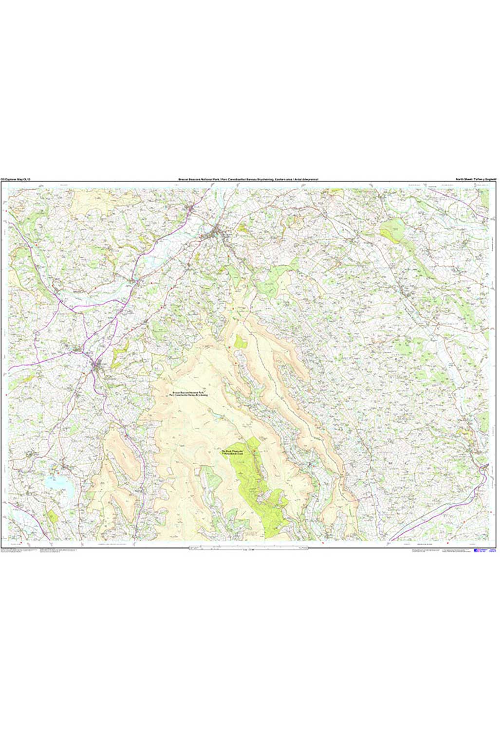 Os Map Extract Ordnance Survey Explorer OL13: Brecon Beacons National Park – Eastern ...