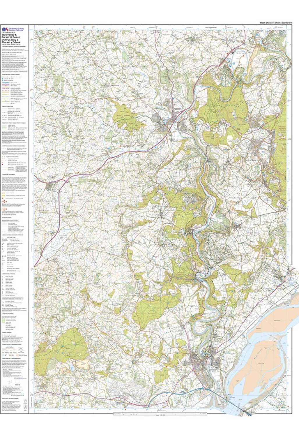 Ordnance Survey Wye Valley & Forest of Dean - OS Explorer OL14 Map