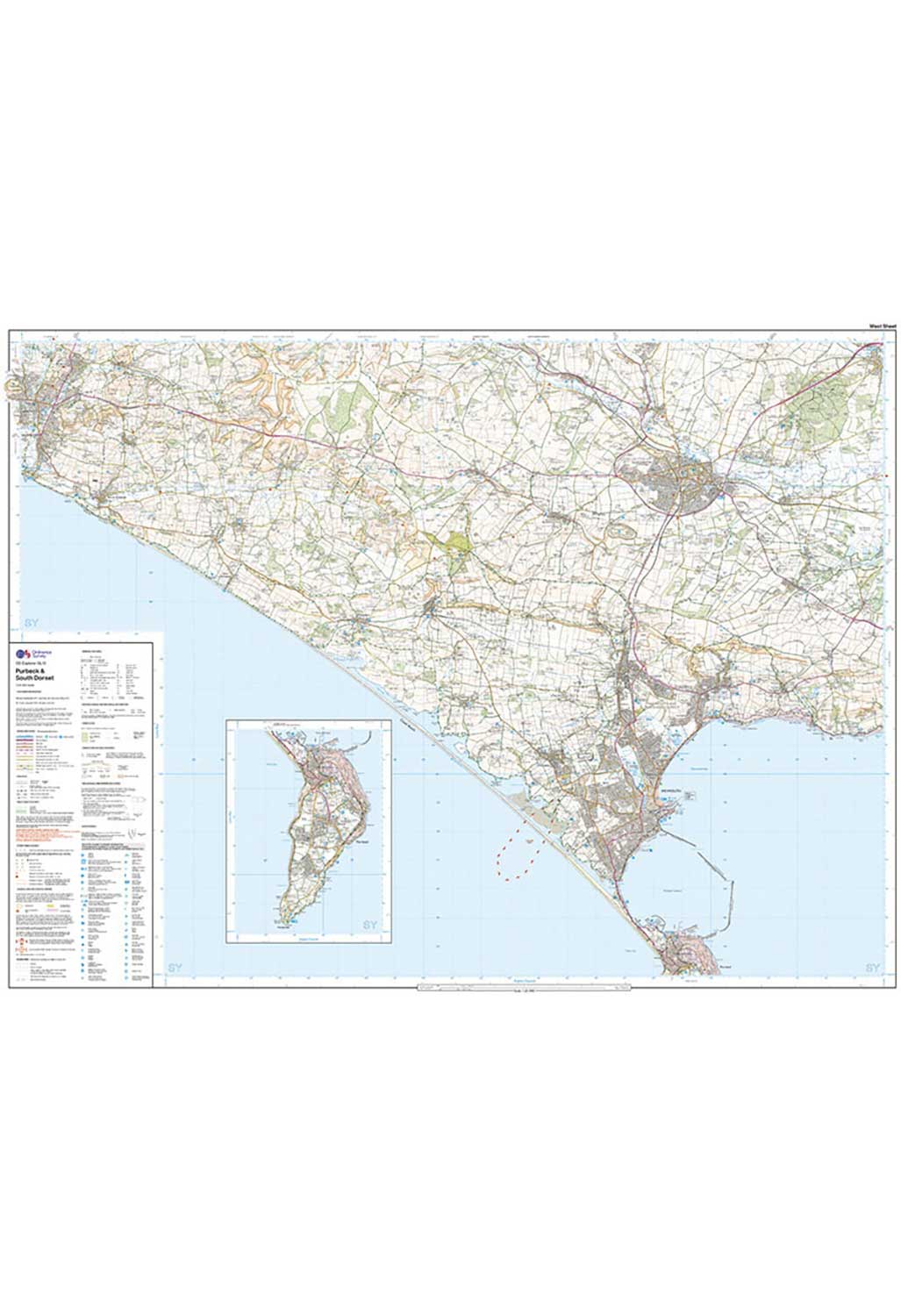 Ordnance Survey Purbeck & South Dorset - OS Explorer OL15 Map