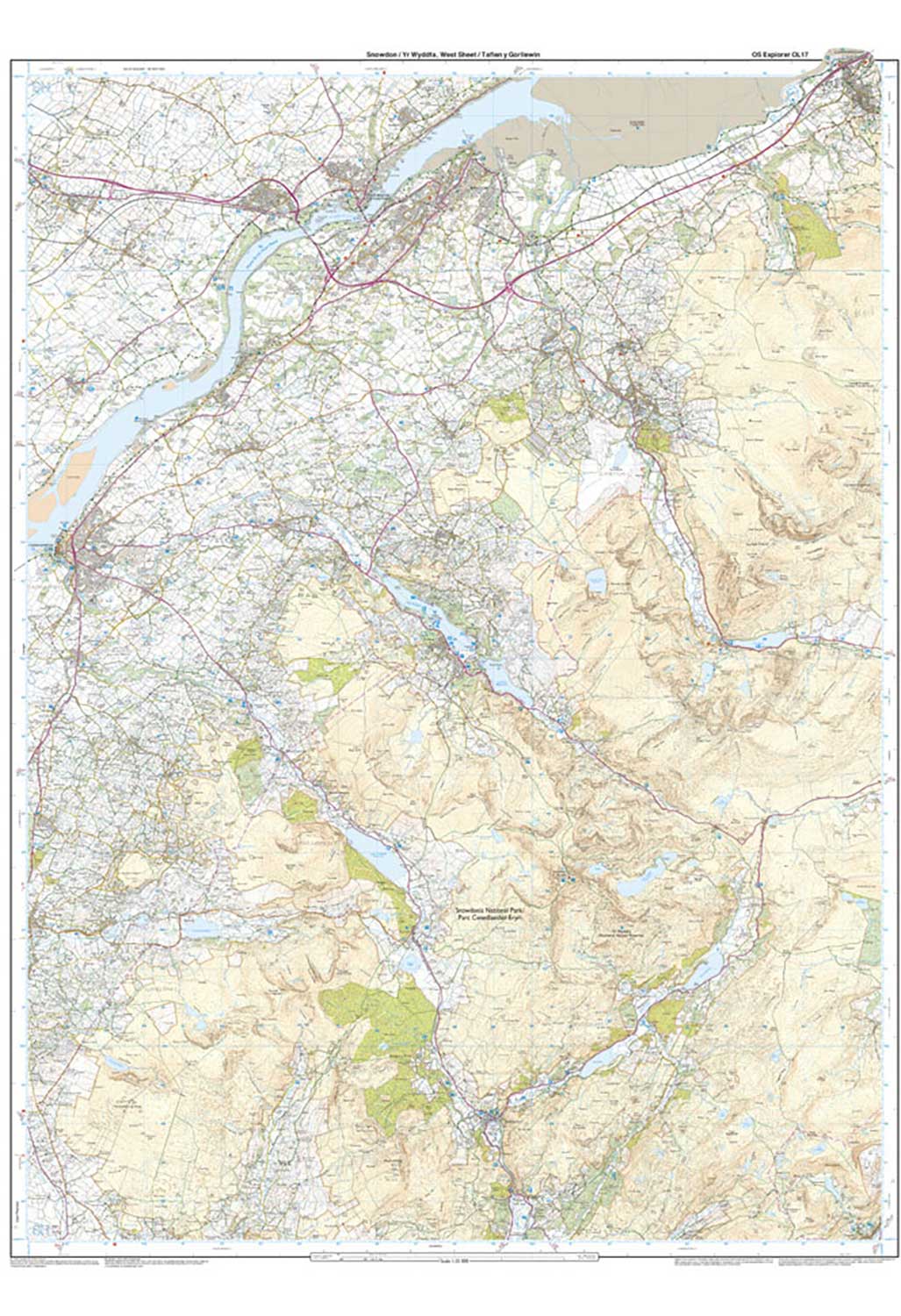 Ordnance Survey Snowdon - OS Explorer OL17 Map