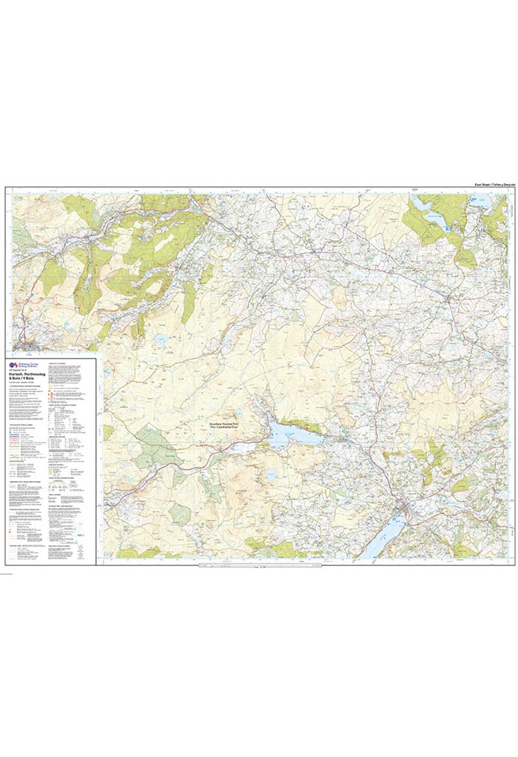 Ordnance Survey Harlech, Porthmadog & Bala - OS Explorer OL18 Map