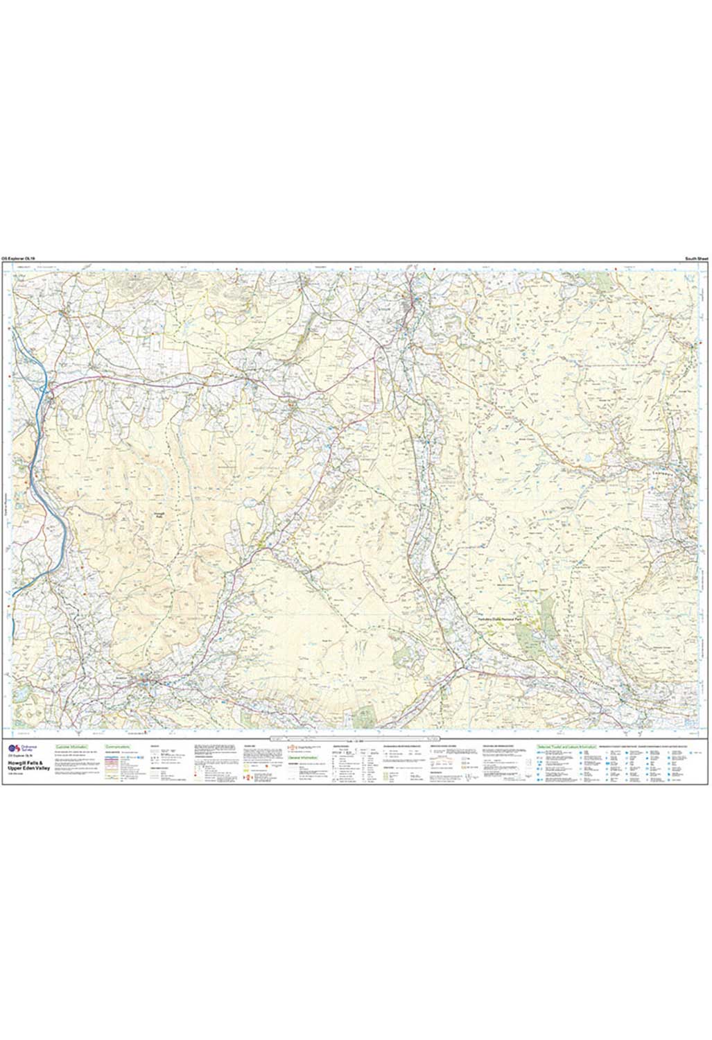 Ordnance Survey Howgill Fells & Upper Eden Valley - OS Explorer OL19 Map