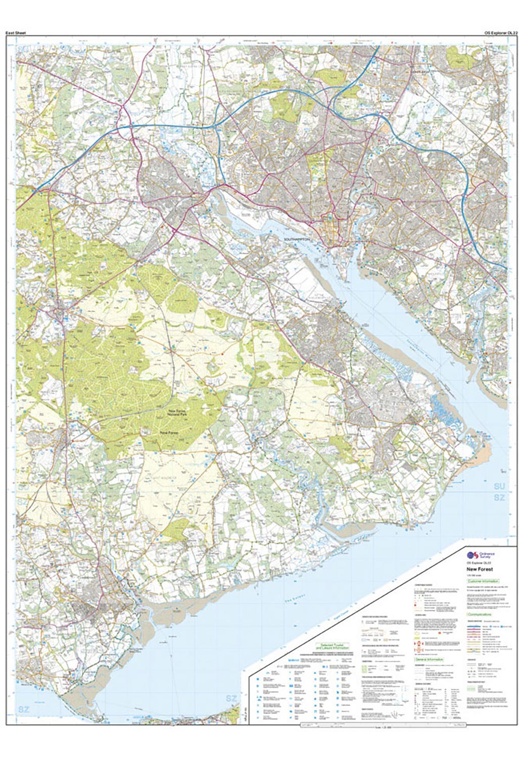 Ordnance Survey New Forest - OS Explorer OL22 Map