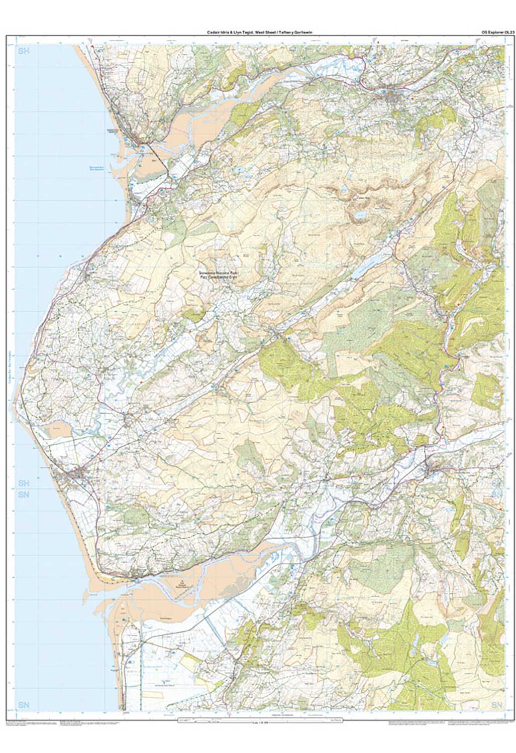 Ordnance Survey Cadair Idris & Llyn Tegid - OS Explorer OL23 Map
