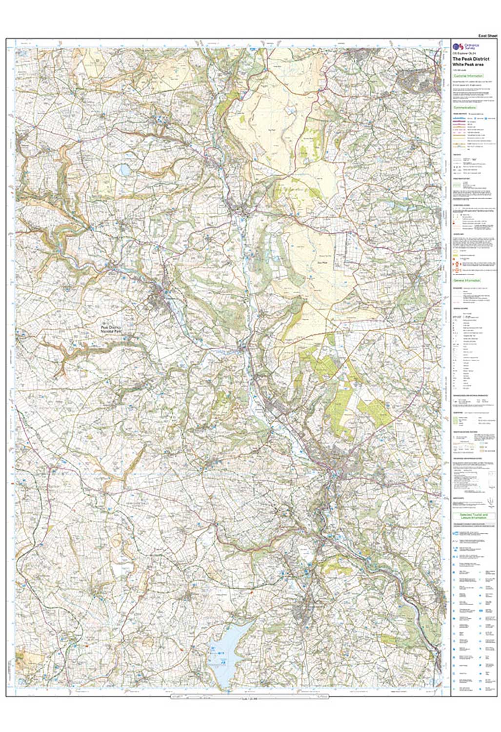 Ordnance Survey The Peak District, White Peak Area - OS Explorer OL24 Map