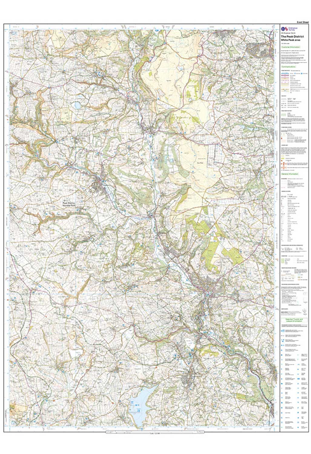 Ordnance Survey The Peak District, White Peak Area - OS Explorer OL24 Map