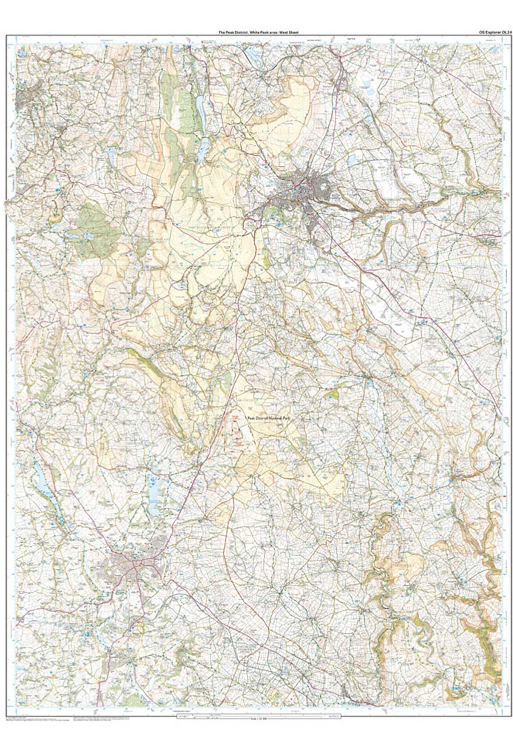 Ordnance Survey The Peak District, White Peak Area - OS Explorer OL24 Map