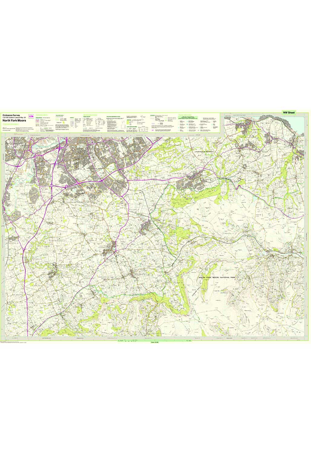 Ordnance Survey North York Moors - Western Area - OS Explorer OL26 Map