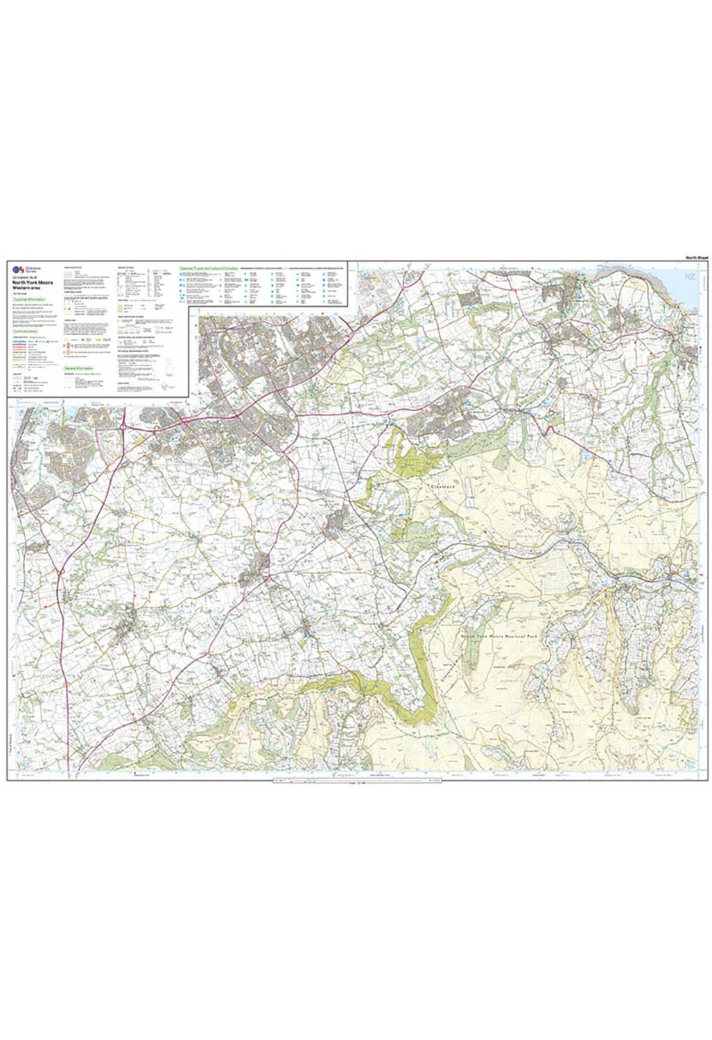 Ordnance Survey North York Moors - Western Area - OS Explorer OL26 Map