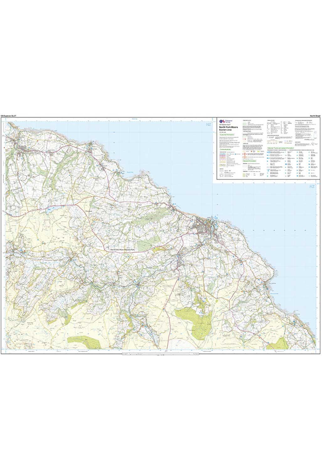 Ordnance Survey North York Moors - Eastern Area - OS Explorer OL27 Map