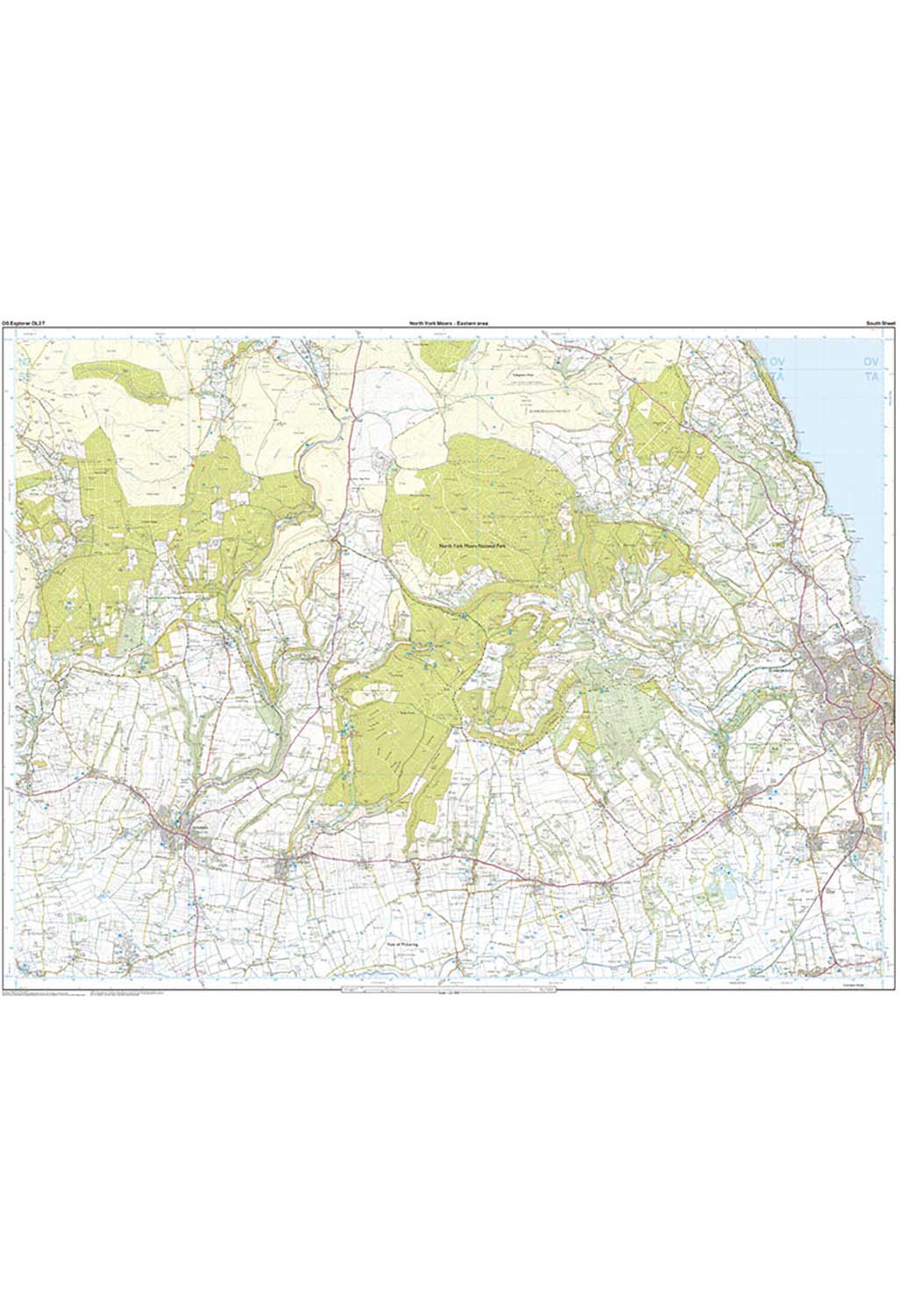 Ordnance Survey North York Moors - Eastern Area - OS Explorer OL27 Map