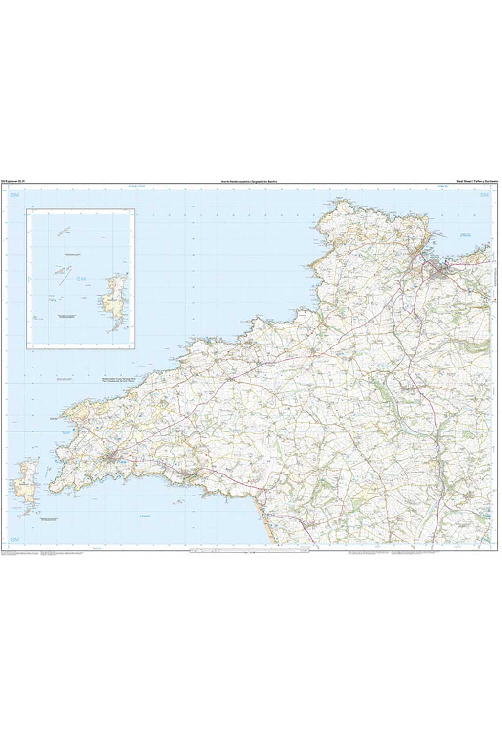 Ordnance Survey North Pembrokeshire - OS Explorer OL35 Map