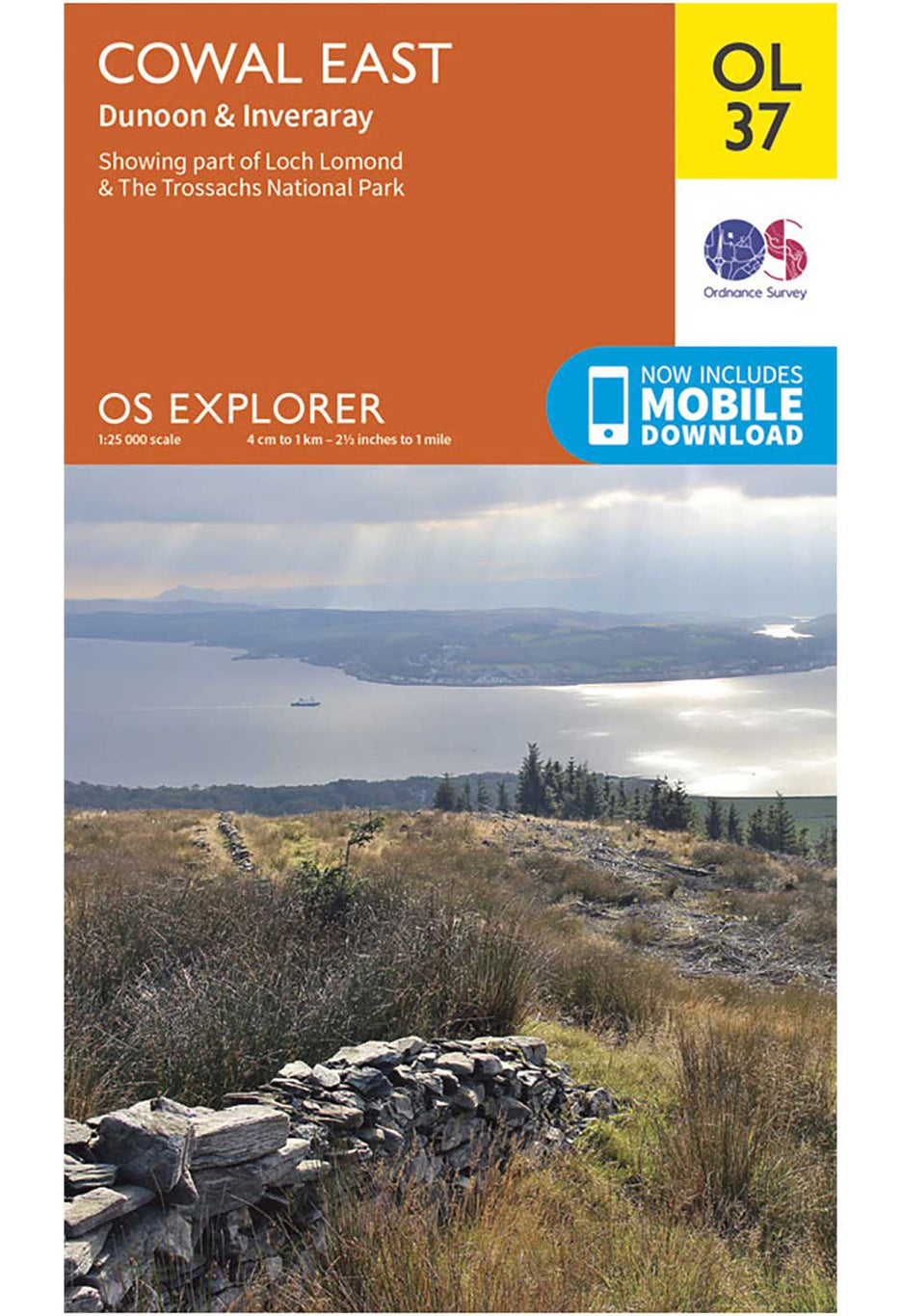 Ordnance Survey Cowal East Dunoon & Inveraray - OS Explorer OL37 Map 0