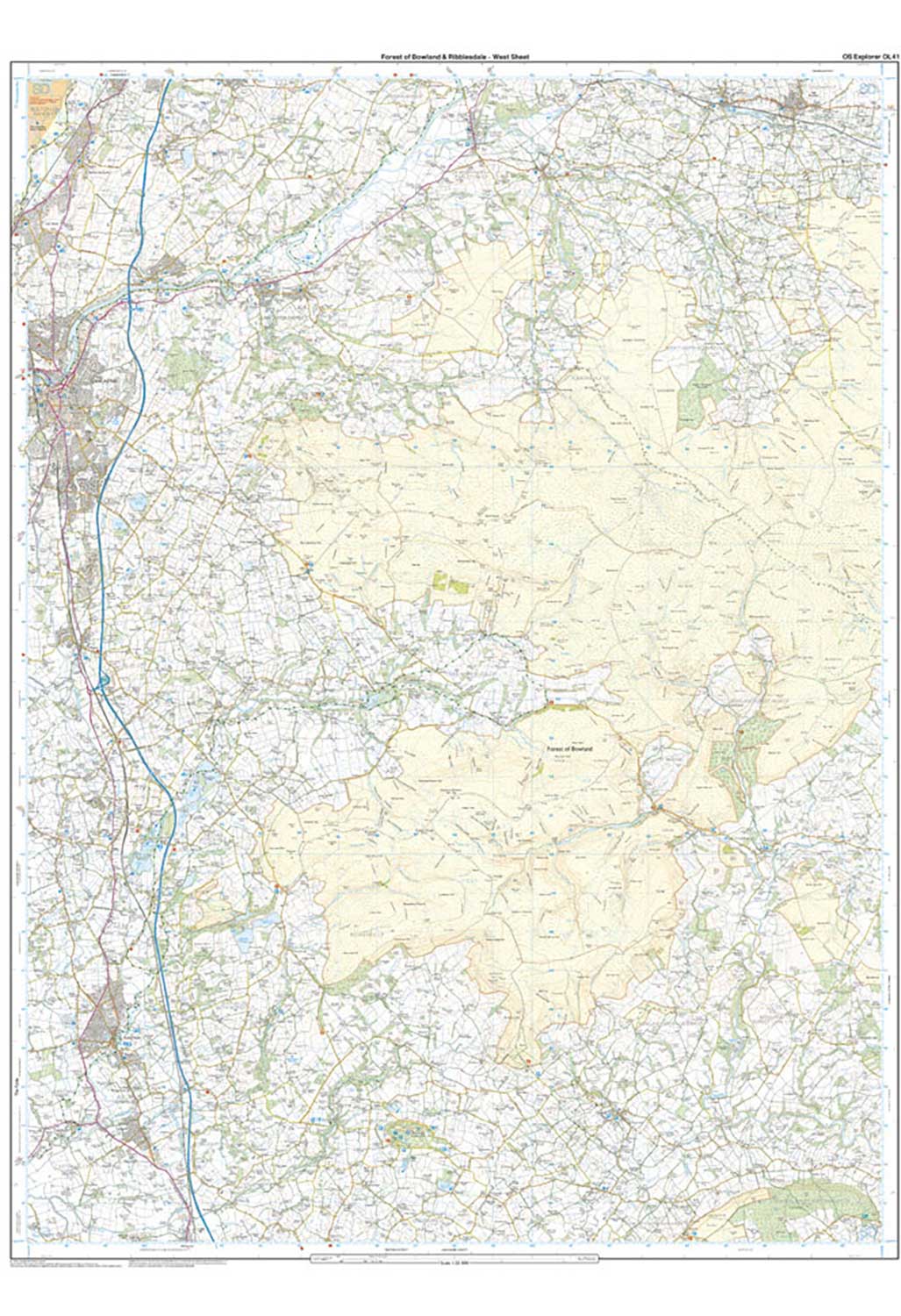 Ordnance Survey Forest of Bowland & Ribblesdale - OS Explorer OL41 Map