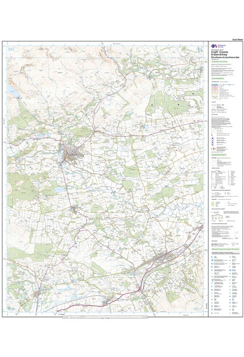 Ordnance Survey Crieff, Comrie & Glen Artney - OS Explorer OL47 Map