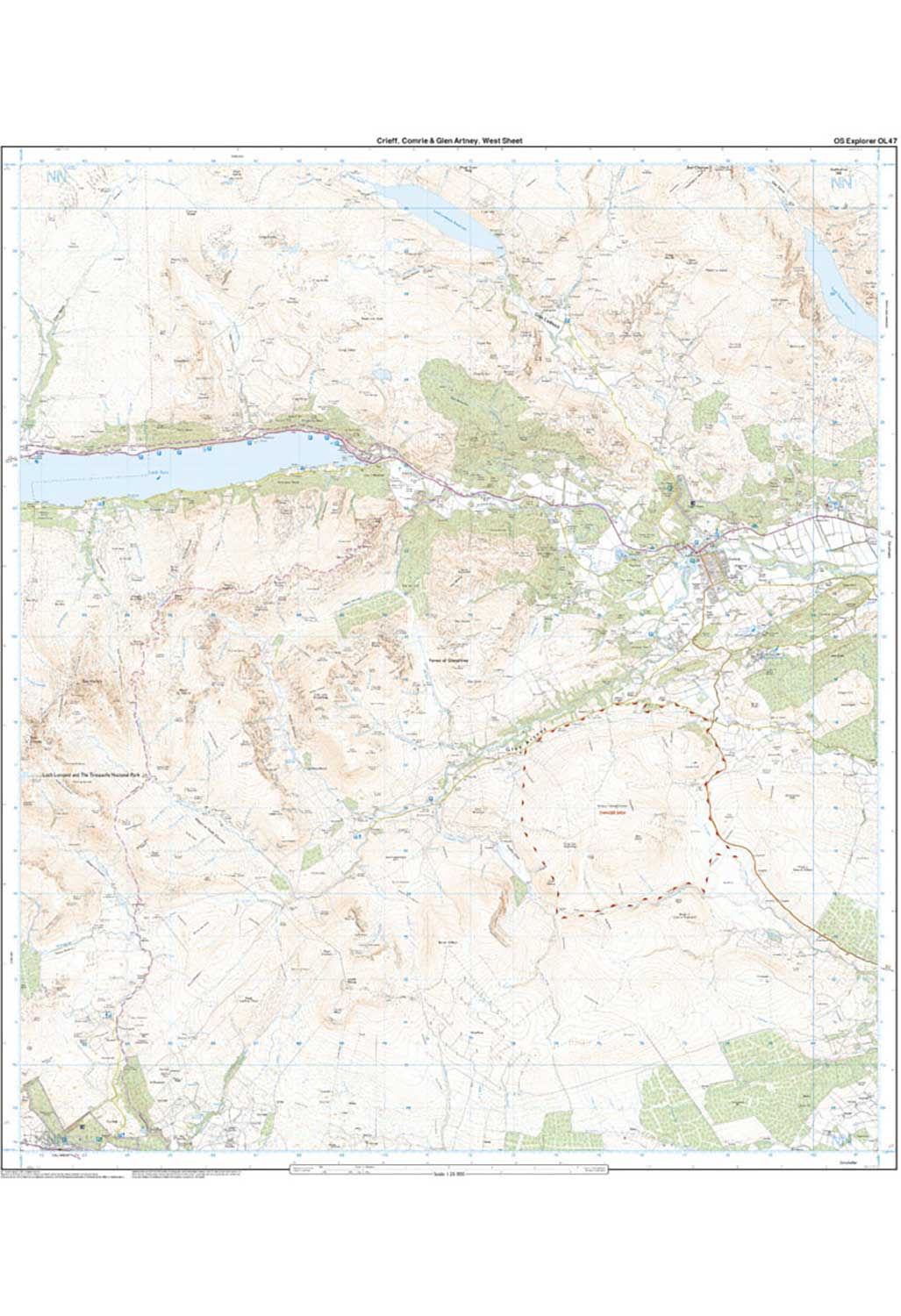 Ordnance Survey Crieff, Comrie & Glen Artney - OS Explorer OL47 Map
