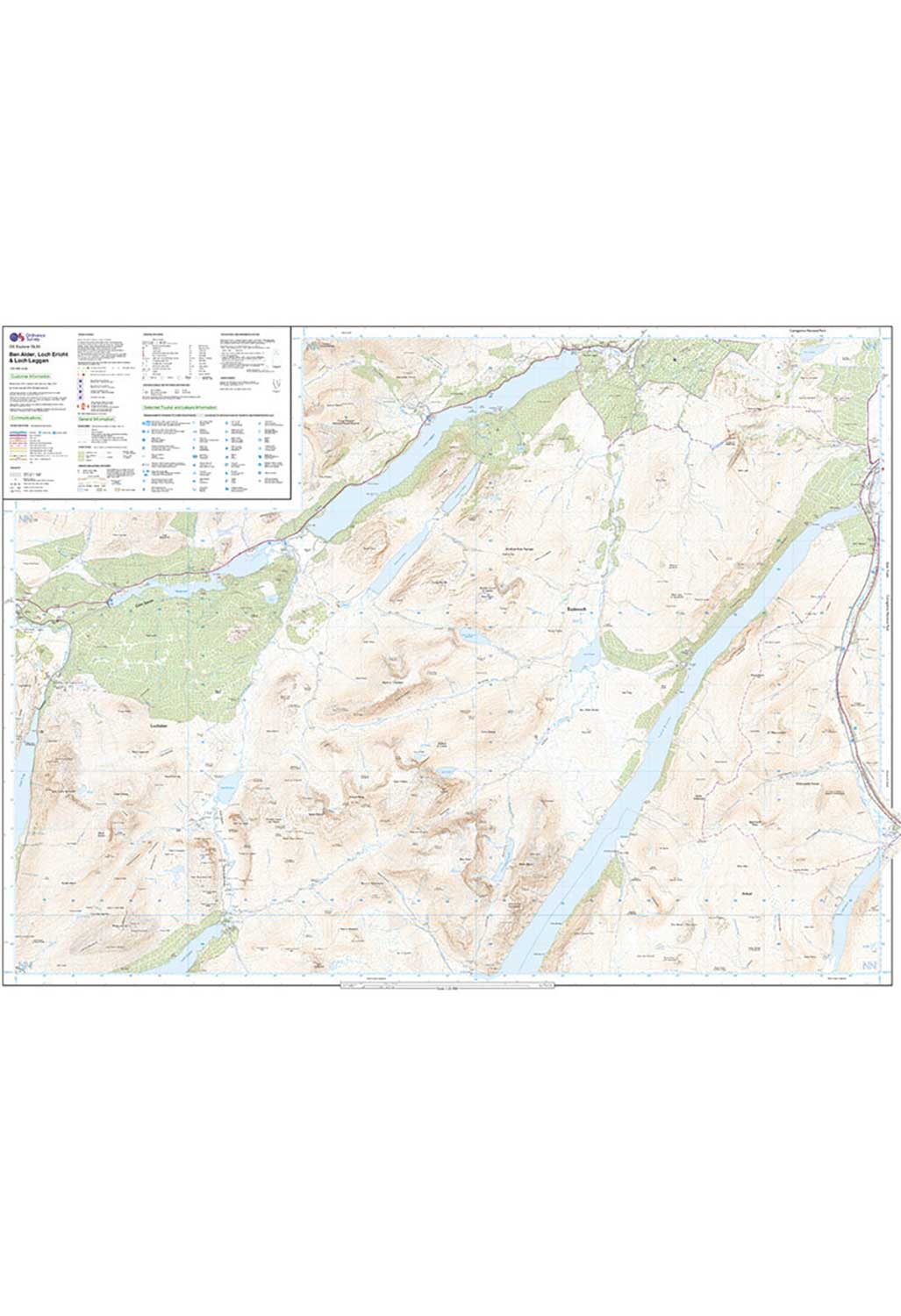 Ordnance Survey Ben Alder, Loch Ericht & Loch Laggan - OS Explorer OL50 Map