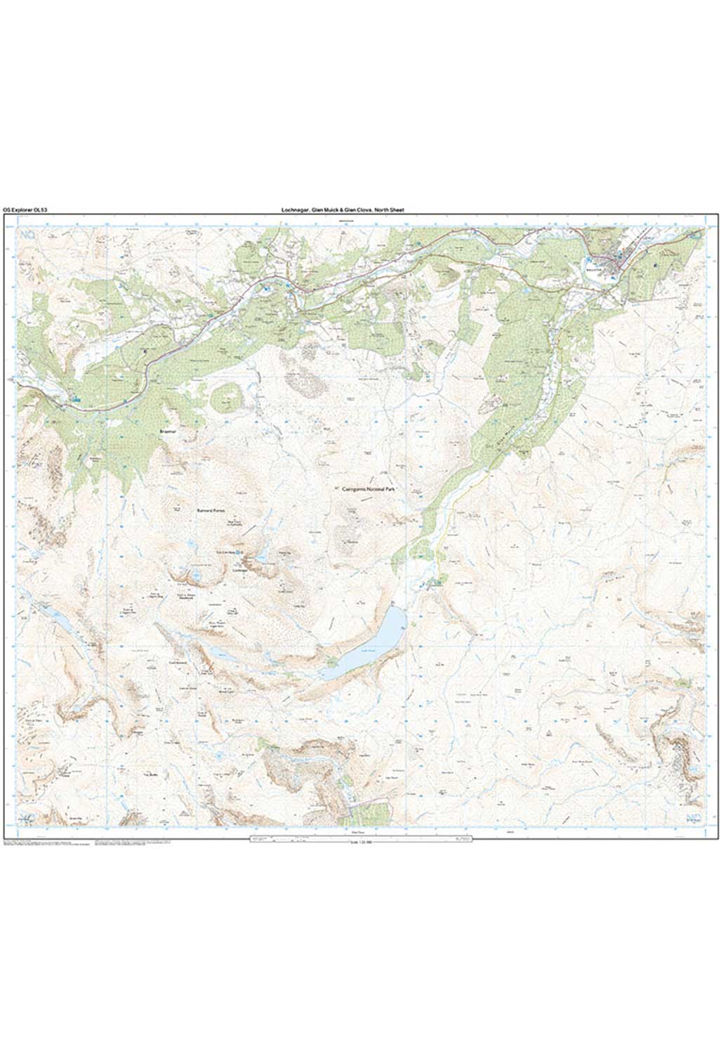 Ordnance Survey Lochnagar, Glen Muick & Glen Clova - OS Explorer OL53 Map