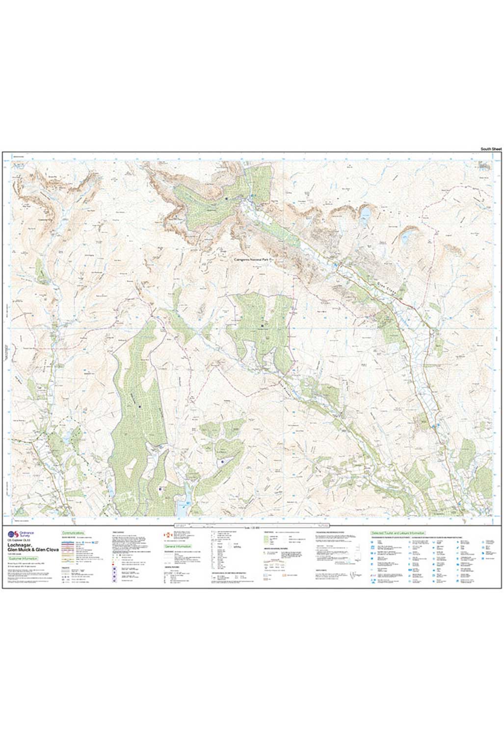 Ordnance Survey Lochnagar, Glen Muick & Glen Clova - OS Explorer OL53 Map