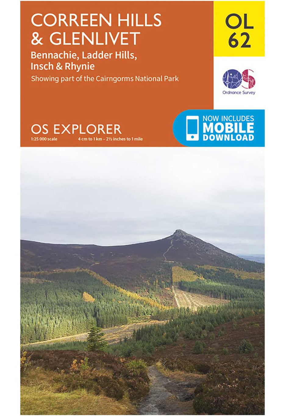 Ordnance Survey Coreen Hills & Glenlivet - OS Explorer OL62 Map 0