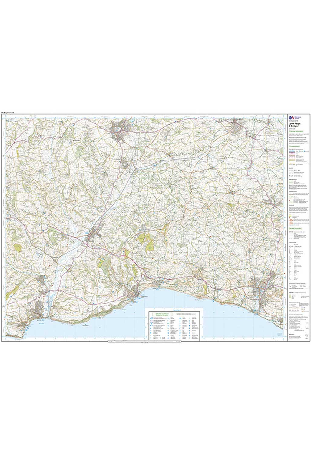 Ordnance Survey Lyme Regis & Bridport - OS Explorer 116 Map