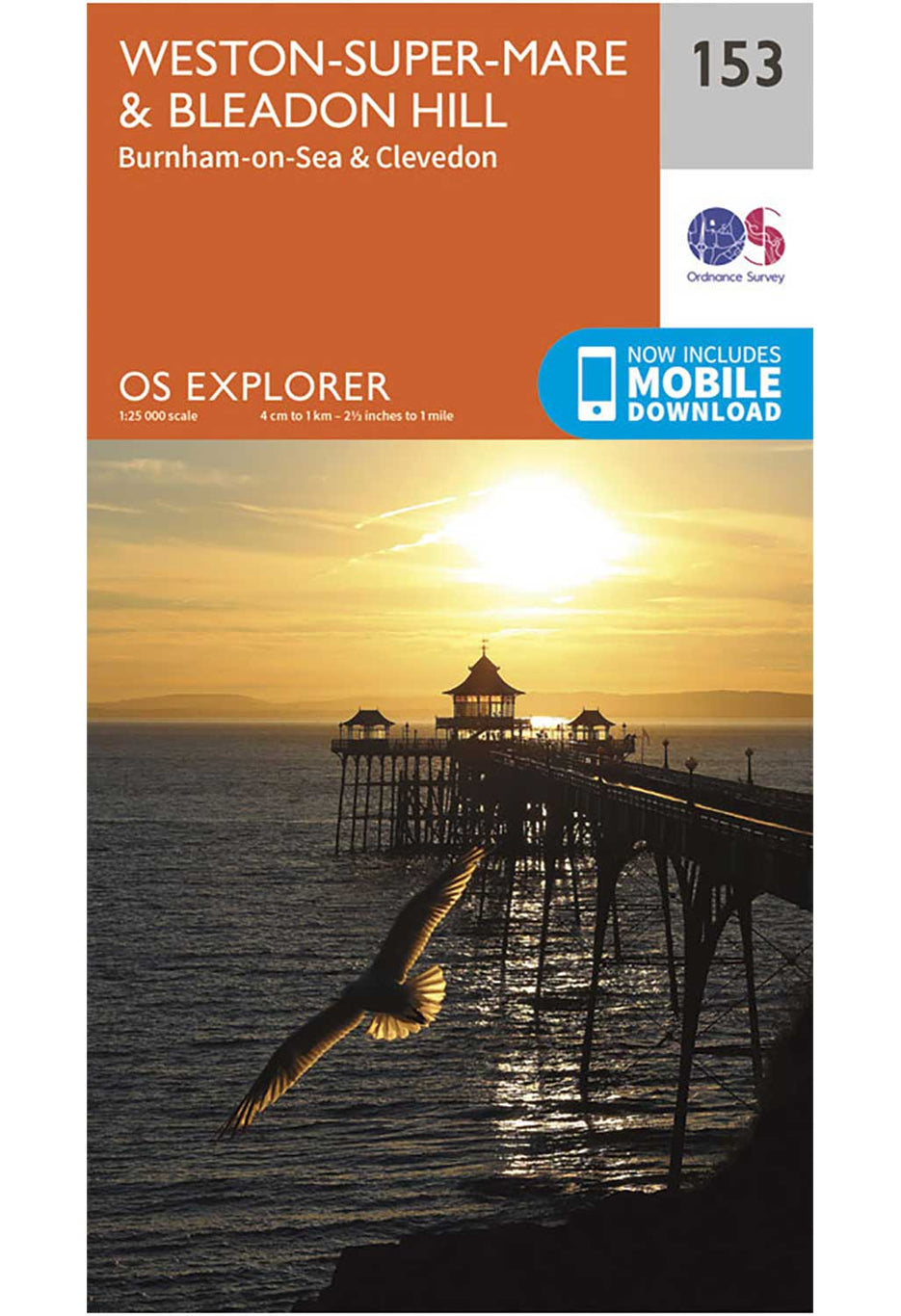 Ordnance Survey Weston-super-Mare & Bleadon Hill - OS Explorer 153 Map 0