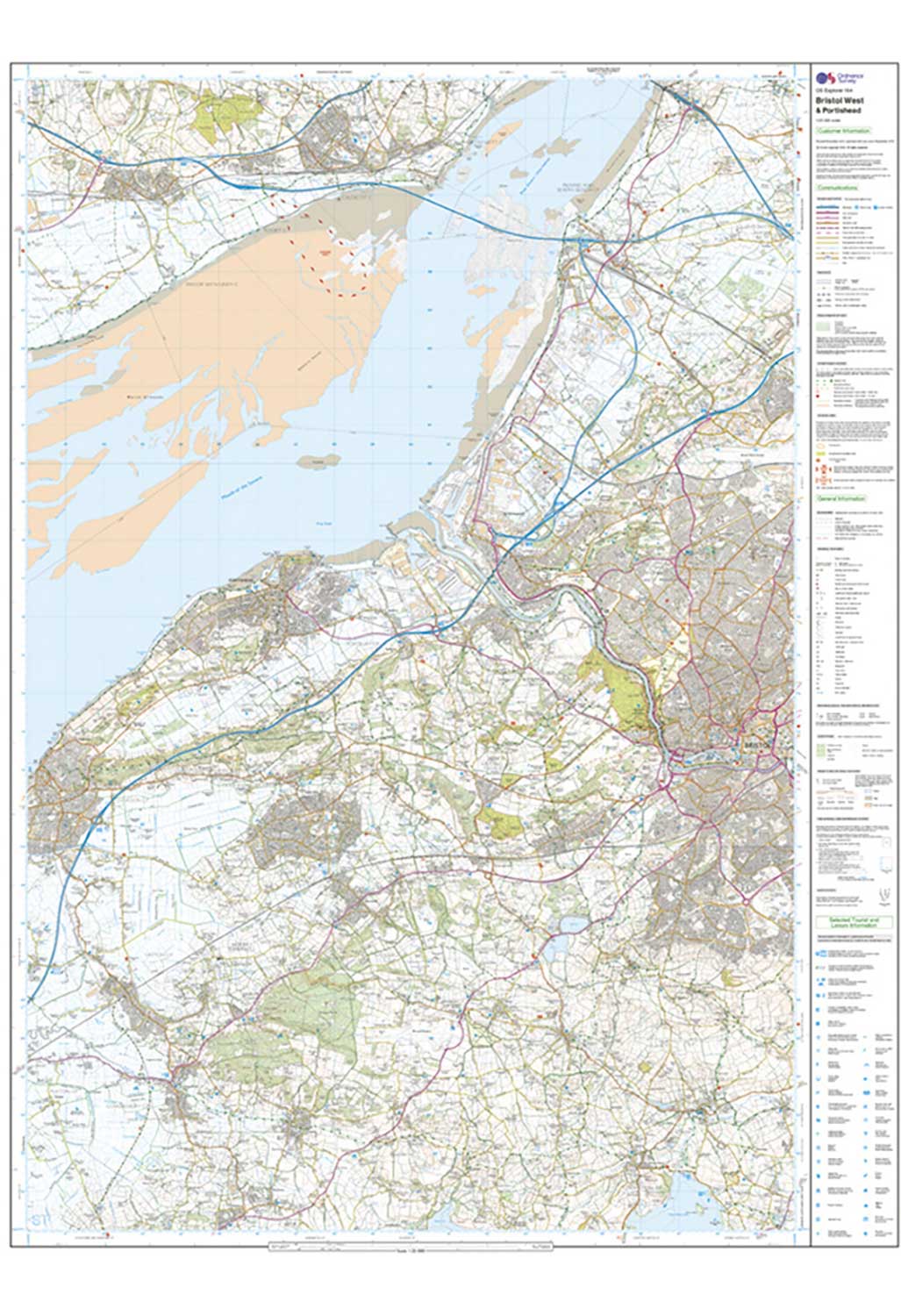 Ordnance Survey Bristol West & Portishead - OS Explorer 154 Map