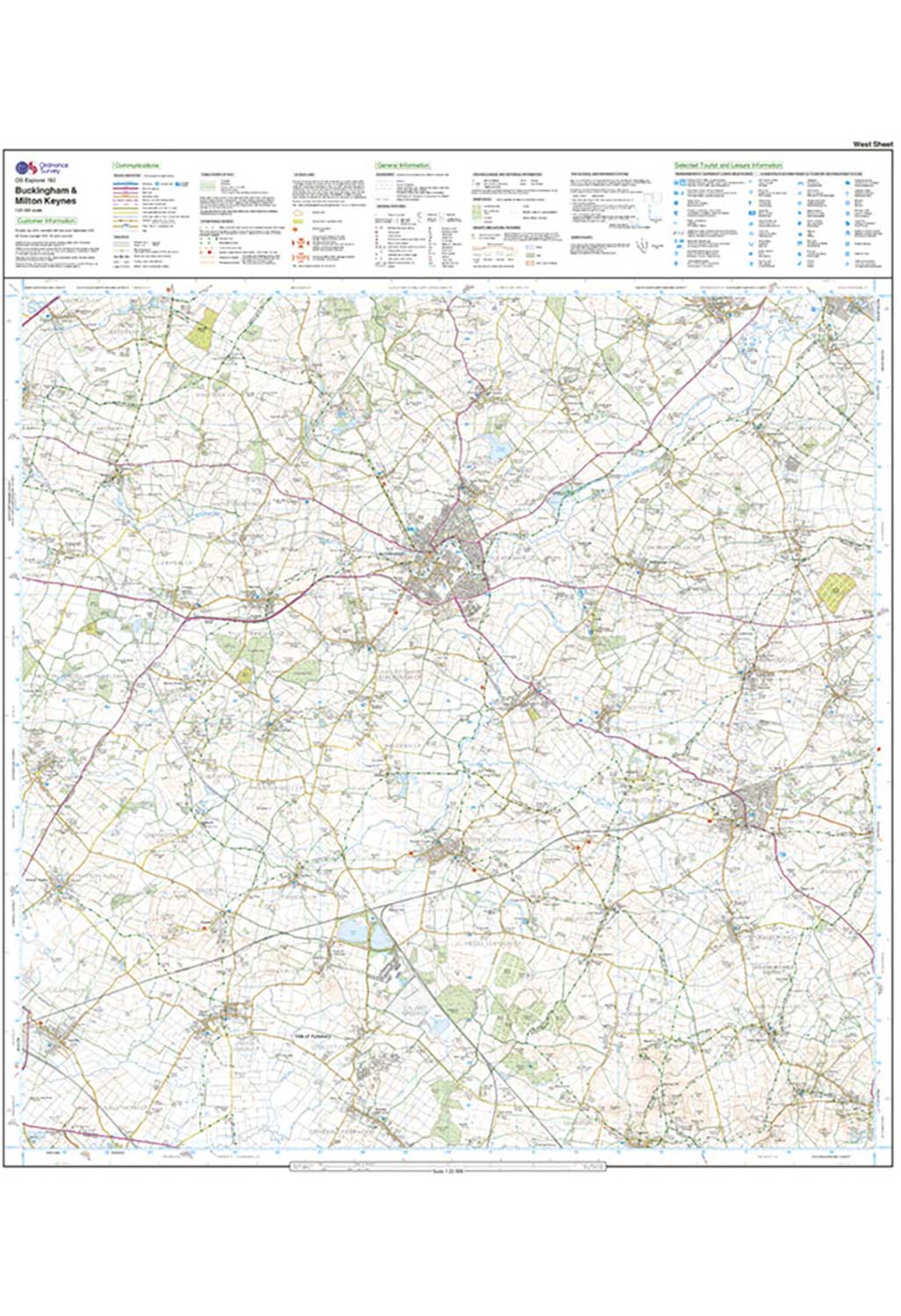 Ordnance Survey Buckingham & Milton Keynes - OS Explorer 192 Map