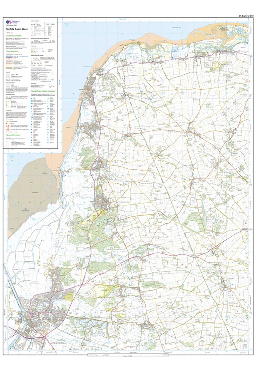 Os Map 252 Ordnance Survey Explorer 250: Norfolk Coast West – Outsiders Store UK