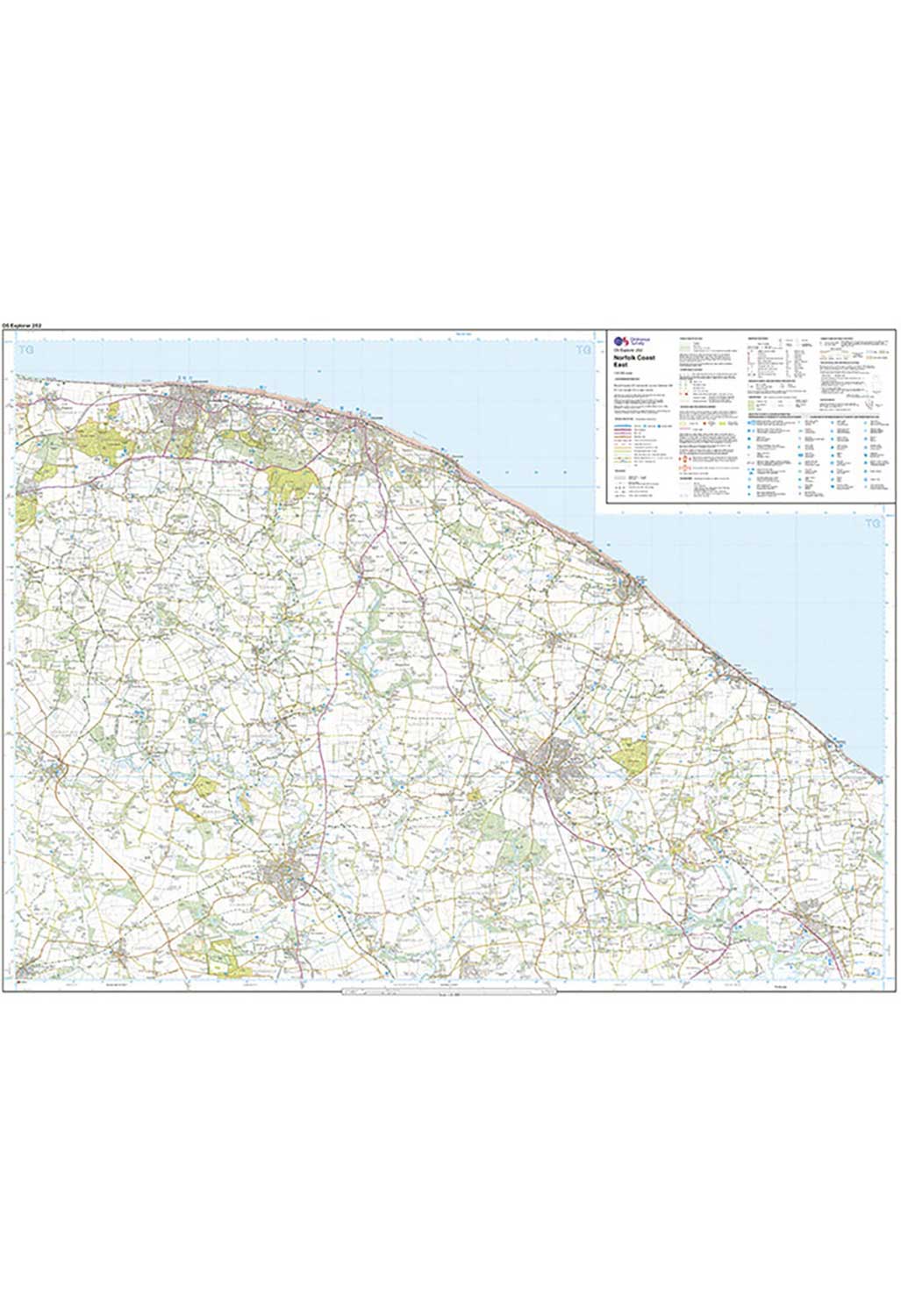 Ordnance Survey Norfolk Coast East - OS Explorer 252 Map