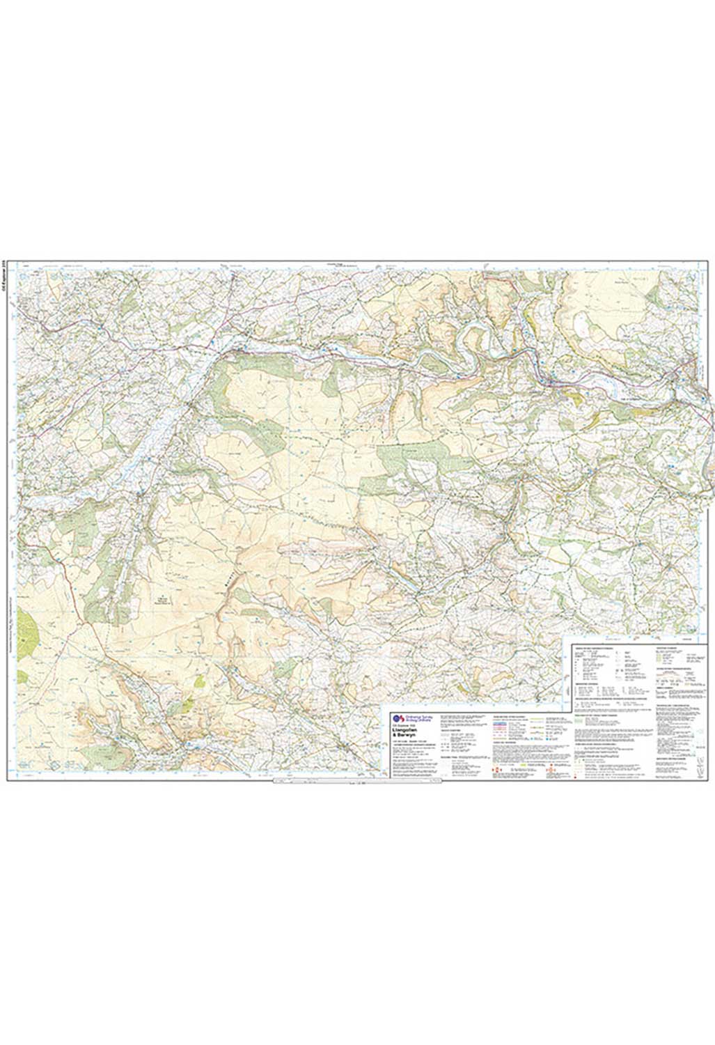 Ordnance Survey Llangollen & Berwyn - OS Explorer 255 Map