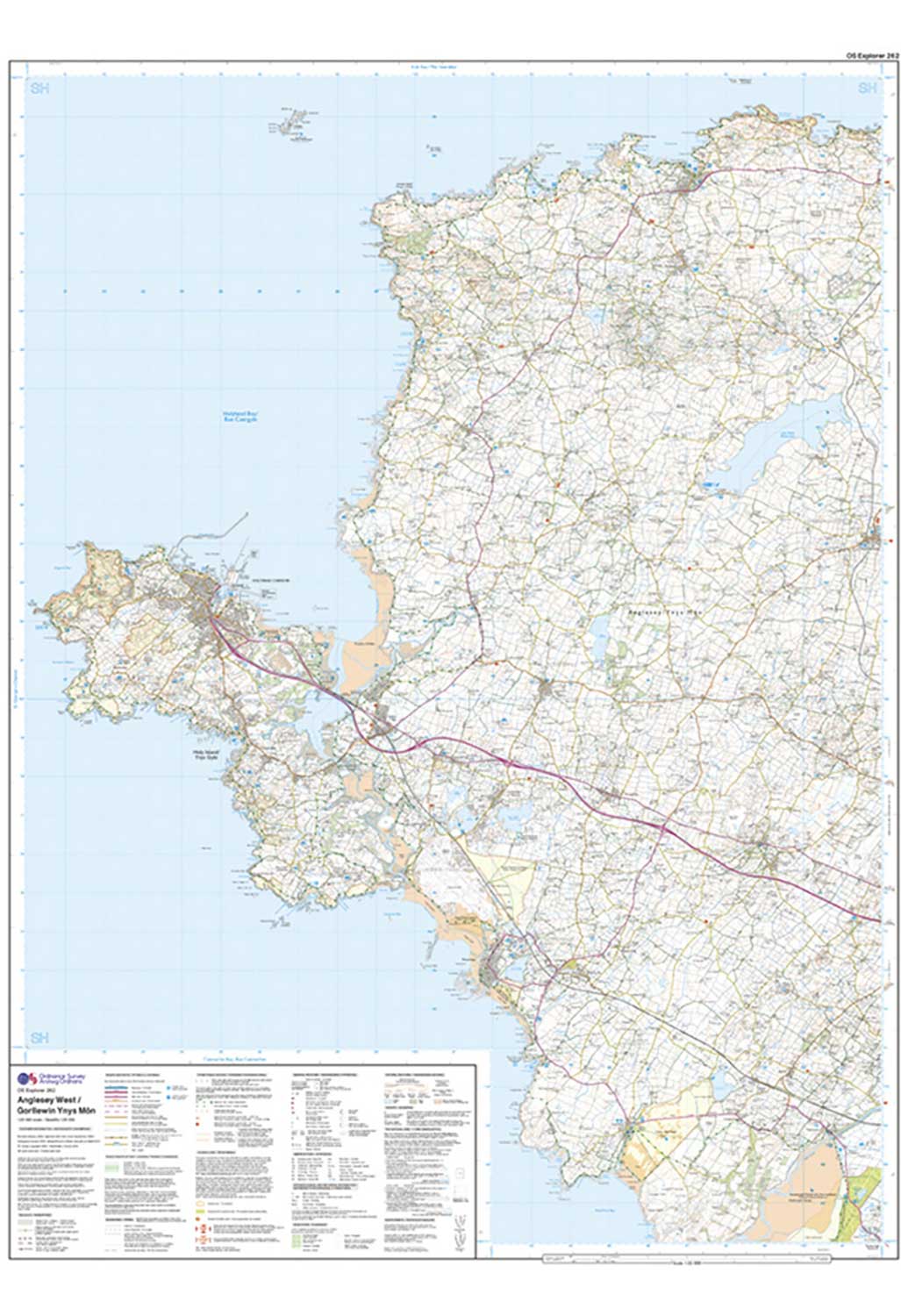 Ordnance Survey Anglesey West - OS Explorer 262 Map
