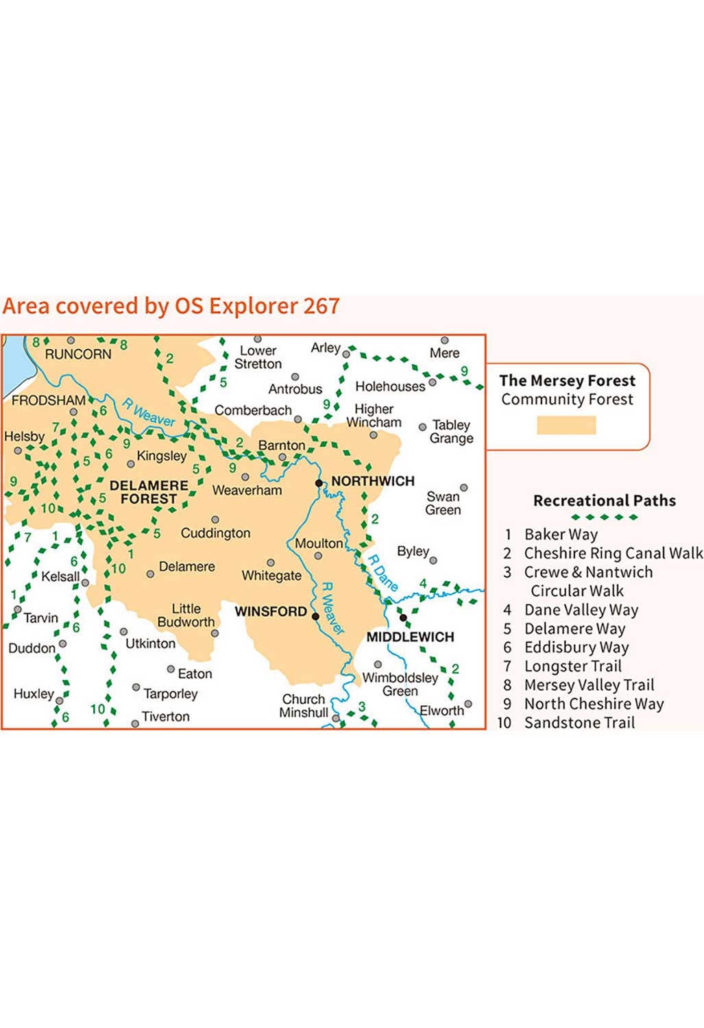 Forest Os Map Ordnance Survey Explorer 267: Northwich & Delamere Forest – Outsiders ...