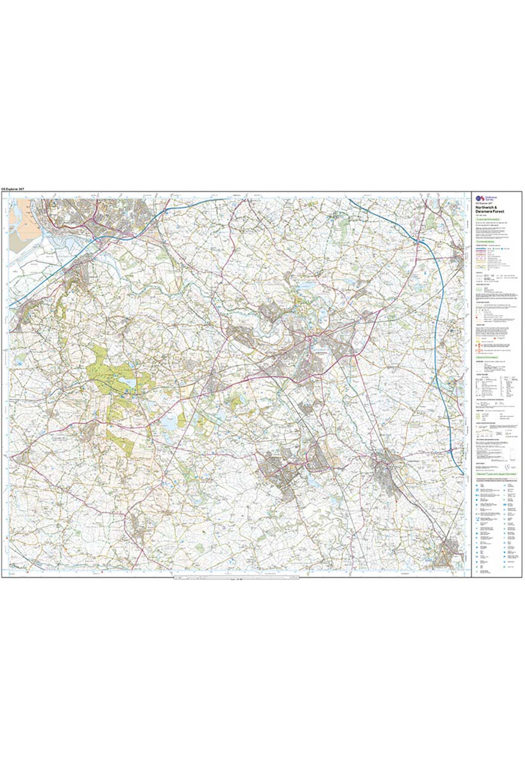 Ordnance Survey Northwich & Delamere Forest - OS Explorer 267 Map