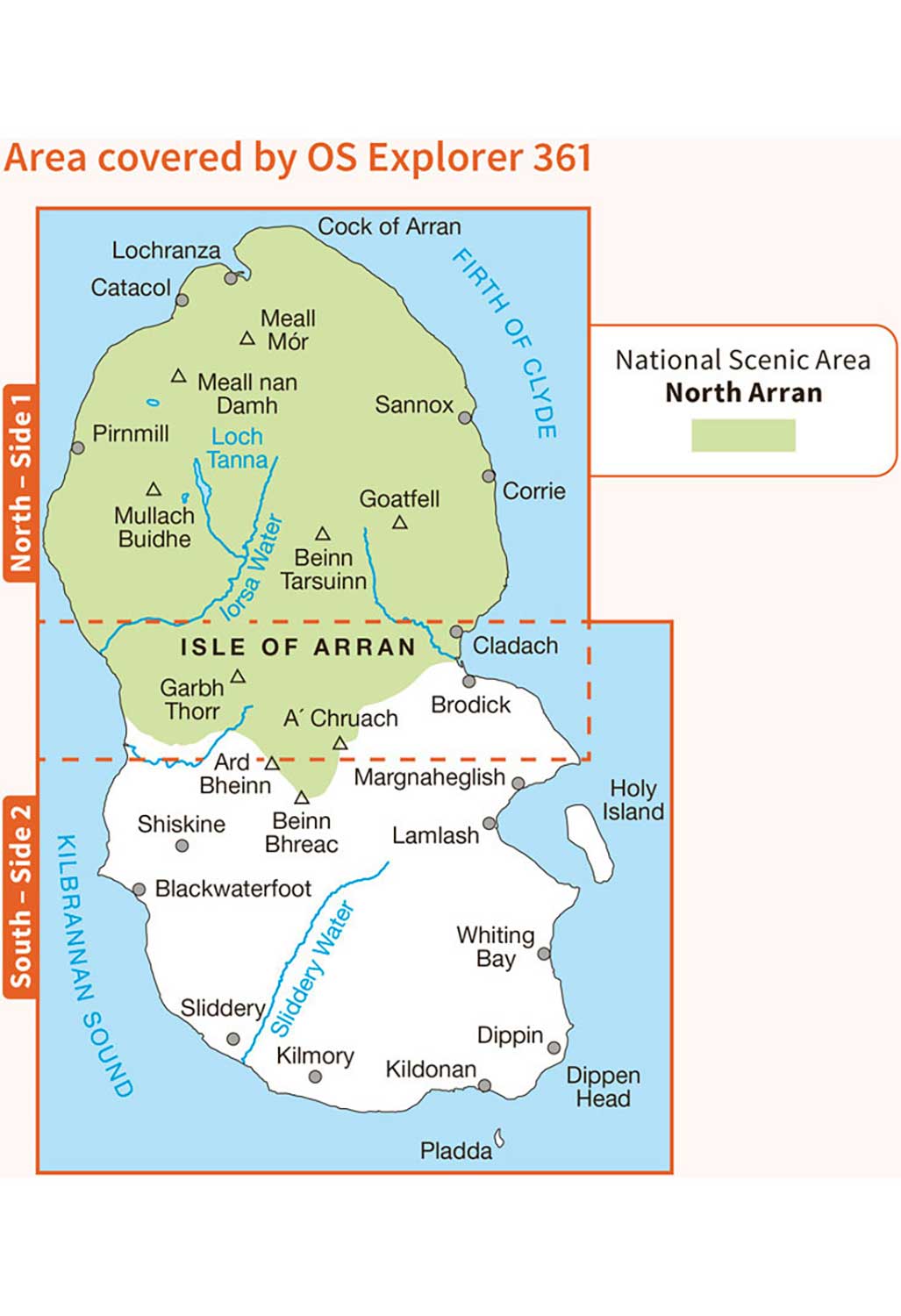 Ordnance Survey Isle of Arran - OS Explorer 361 Map
