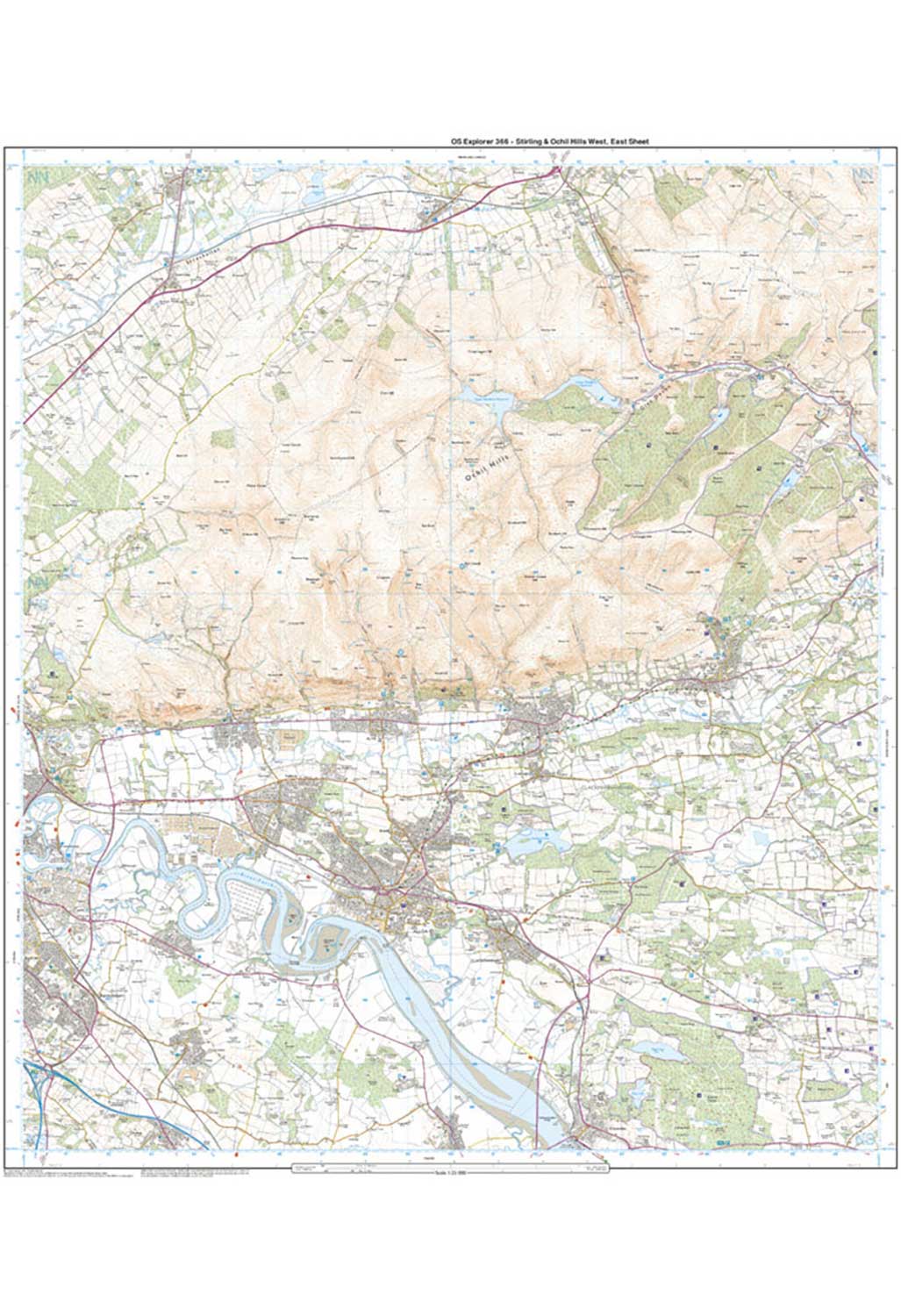 Ordnance Survey Stirling & Ochil Hills West - OS Explorer 366 Map