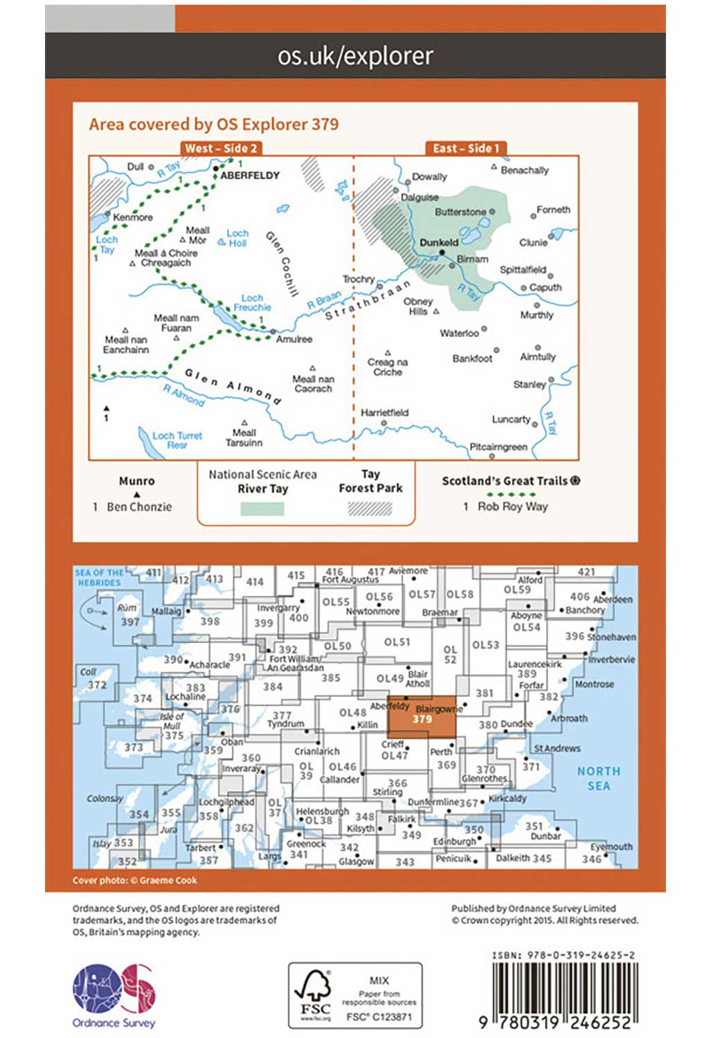 Ordnance Survey Dunkeld, Aberfeldy & Glen Almond - OS Explorer 379 Map